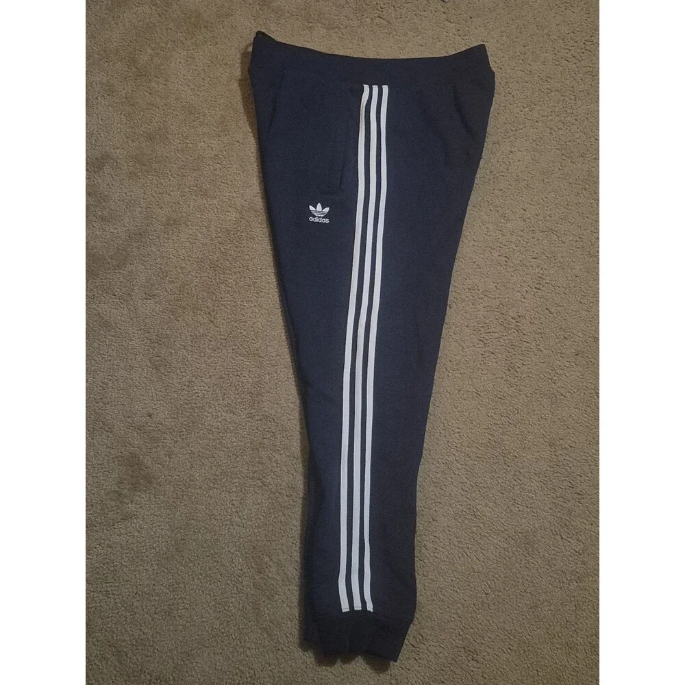 Adidas 3 Stripe Fleece Jogger Pants Adicolor Mens Size 2XL Indigo Navy IM9319